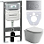 картинка Комплект унитаза с инсталляцией Ceramica Nova Balearica CN6000_1001M_1000 с сиденьем Микролифт и клавишей смыва Хром матовый от магазина Сантехстрой