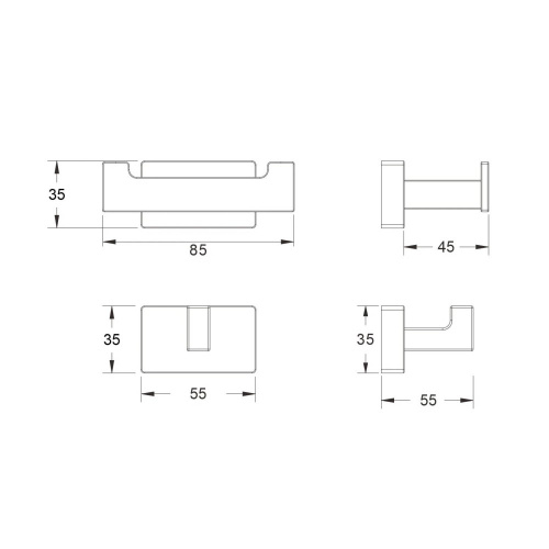 картинка Крючок двойной BELZ (B90405-2) от магазина Сантехстрой