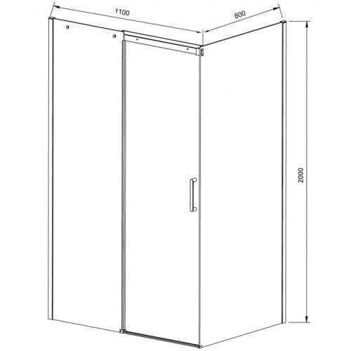 картинка Душевой уголок Vincea vsr-4d8011clb от магазина Сантехстрой