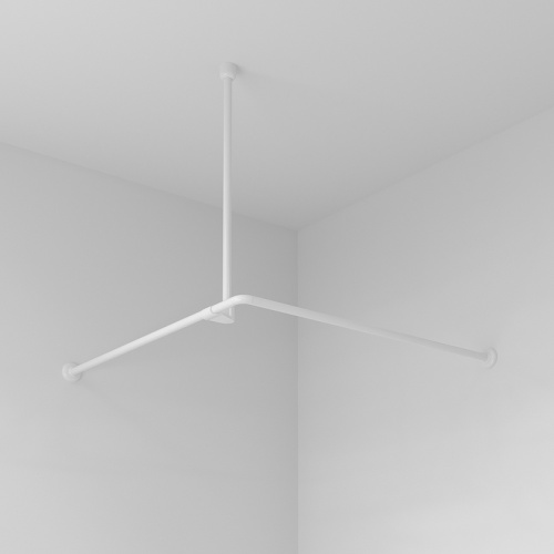 картинка Карниз для ванны WasserKRAFT Kammel 90x90 SC-839090 Белый от магазина Сантехстрой