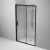 картинка W90G-120-1-195BT Gem Solo Дверь душевая 120х195, стекло прозрачное, профиль черный матовый от магазина Сантехстрой