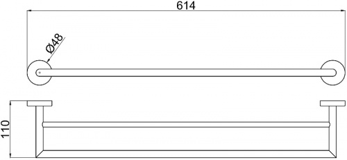 картинка Полотенцедержатель Allen Brau Priority 6.31012-31 двойной Черный матовый от магазина Сантехстрой