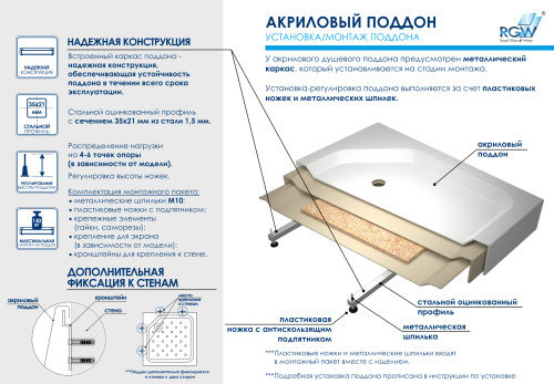 картинка Душевой поддон прямоугольный RGW STYLE (900x1200) от магазина Сантехстрой