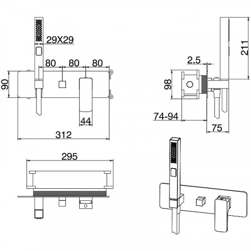 фото смеситель для душа allen brau 5.21011-00 хром