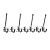 картинка Планка с крючками для полотенец Haiba HB201-7, хром от магазина Сантехстрой