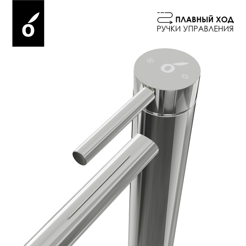 картинка Высокий смеситель для раковины Oliveeka OL-88239017-BN, никель матовый от магазина Сантехстрой