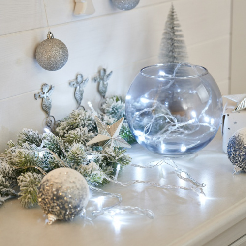 картинка Гирлянда Твинкл-Лайт 4 м,  25 LED,  прозрачный ПВХ,  цвет свечения белый NEON-NIGHT от магазина Сантехстрой