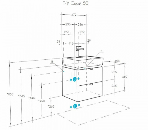 картинка Тумба под раковину AQUATON (Акватон) 1a238001sy010 Белая от магазина Сантехстрой