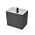 картинка 3SC Mood Black Баночка универсальная, 10х10х7 см, с крышкой, настольная, цвет: чёрный матовый/хром (ПО ЗАПРОСУ) от магазина Сантехстрой