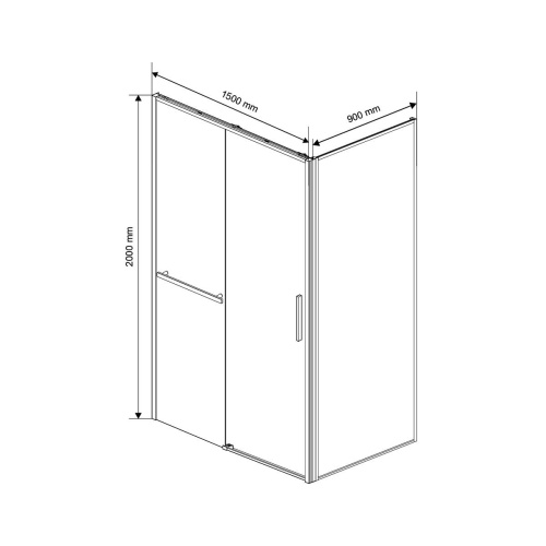 картинка Душевой уголок Slim Soft VSR-1SS9015CLG, 1500*900, брашированное золото, стекло прозрачное от магазина Сантехстрой