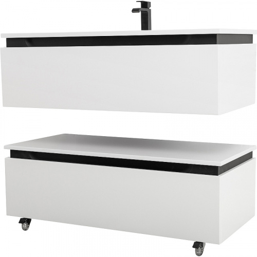 картинка Тумба Cezares Slider 100 SLIDER-1000-1C-PI-BO Bianco Opaco от магазина Сантехстрой