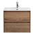 картинка Тумба под раковину подвесная BelBagno KRAFT 39-500/390-2C-SO-RT Rovere Tabacco от магазина Сантехстрой