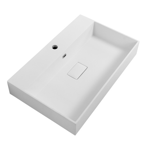 картинка Раковина из искусственного мрамора, 50313 Bianco opaco, 71x45x11,5 от магазина Сантехстрой