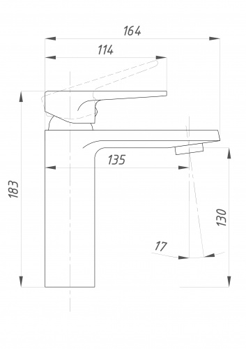 картинка Смеситель для раковины ПСМ psm-400-5 Хром от магазина Сантехстрой