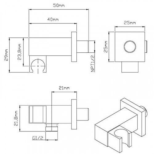 картинка Душевая система Vincea VSFW-433T1CH с термостатом Хром от магазина Сантехстрой