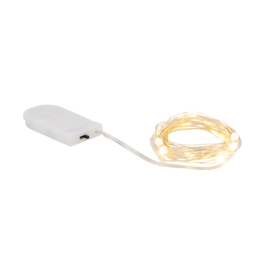 картинка Гирлянда Роса с крупными каплями 2 м,  20 LED,  теплое белое свечение,  2хCR2032 в комплекте NEON-NIGHT от магазина Сантехстрой