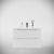 картинка Тумба под раковину "Марелла 80" (2 ящ.) Люкс антискрейтч белый матовый, PLUS от магазина Сантехстрой