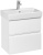 картинка Тумба под раковину Roca Oleta 60 подвесная, 2 ящика, белый глянец (A857639806) от магазина Сантехстрой