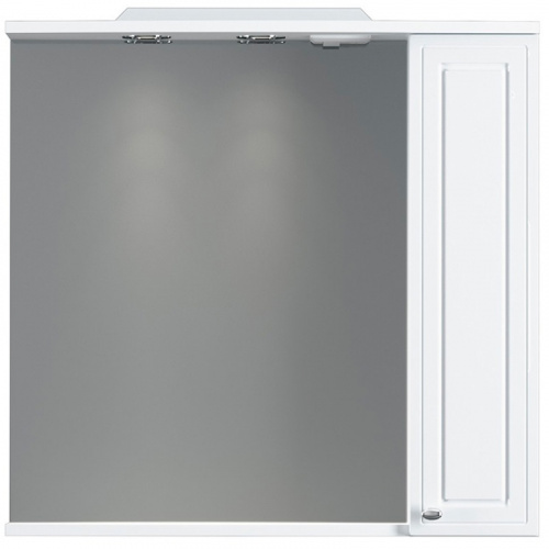 картинка M41MPR0751WG Palace One, зеркало, частично зеркальный шкаф, правый, 75 см, с подсветкой, белый, глян от магазина Сантехстрой