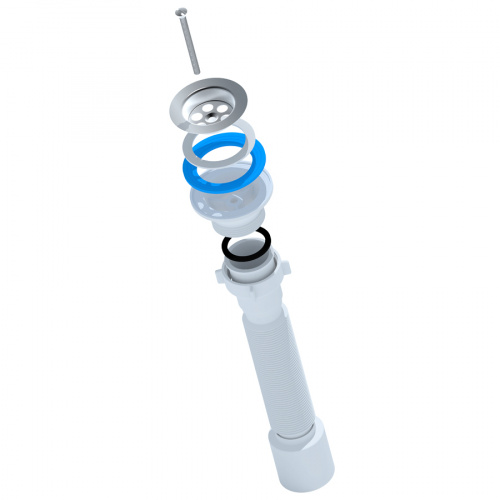 картинка Сифон гофрированный Ани Пласт 1 1/2"*50 (350-760мм) (G105) от магазина Сантехстрой