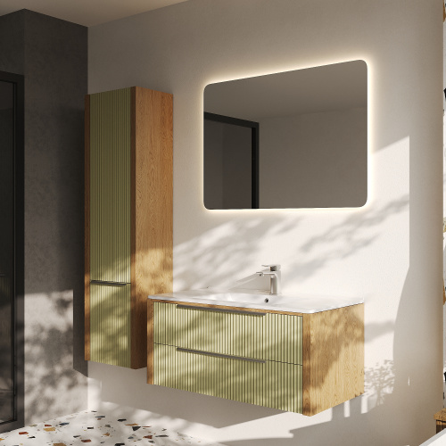 картинка Тумба под раковину/столешницу Валенсия 90, Зеленый тростник от магазина Сантехстрой