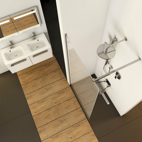 картинка Душевая перегородка Ravak Walk-In Wall 140 GW9WM0C00Z1 профиль Хром стекло Transparent от магазина Сантехстрой