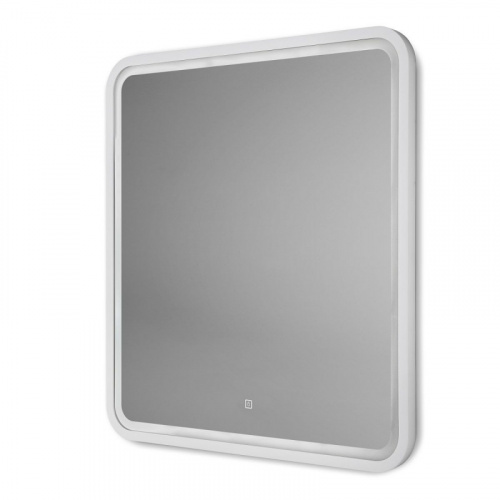 картинка Зеркало Art&Max Genova AM-Gen-800-800-DS-F-White 80х80 с подсветкой, белый матовый от магазина Сантехстрой
