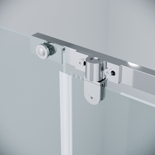 картинка Дверь в нишу 100.K33.03.100.10.00 Pragma (100*195) хром, стекло прозрачное, 1 место от магазина Сантехстрой