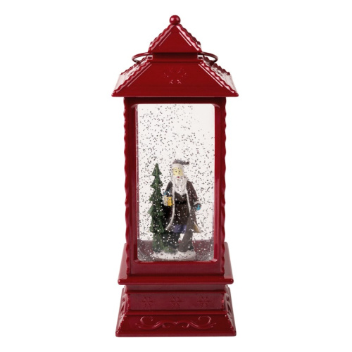 картинка Декоративный LED-фонарь с эффектом снегопада и подсветкой Дед Мороз,  теплое белое свечение NEON-NIGHT от магазина Сантехстрой