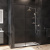 картинка W90G-140-1-195BT Gem Solo Дверь душевая 140х195, стекло прозрачное, профиль черный матовый от магазина Сантехстрой
