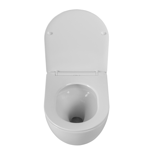 картинка Унитаз подвесной безободковый с сиденьем и смывом TORNADO SFERA-TOR BB046CH-TOR/SC от магазина Сантехстрой