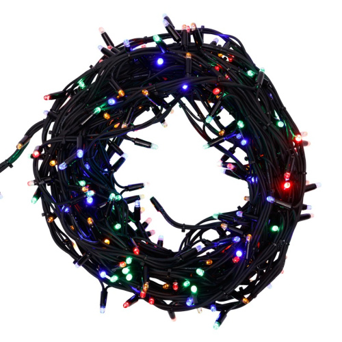картинка Гирлянда Твинкл Лайт 20 м,  черный КАУЧУК,  240 диодов,  цвет мультиколор от магазина Сантехстрой