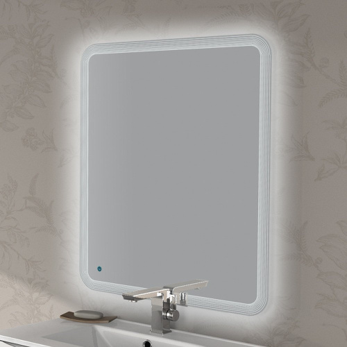 картинка Зеркало со встроенной LED подсветкой и сенсорным выключателем Touch system, реверсивное, 60x90 CEZARES 45028 от магазина Сантехстрой