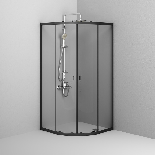картинка W88G-205-090BT64 X-Joy Twin Slide,  Душевое ограждение без  поддона, 90x90, профиль черный от магазина Сантехстрой