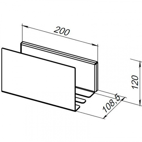 картинка Металлическая полка Aquanet Магнум 20 274190 Черная матовая от магазина Сантехстрой