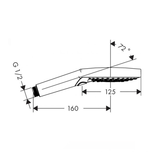 картинка Ручной душ Hansgrohe Raindance Select S120 3 jet, матовый черный (26530670) от магазина Сантехстрой