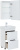 картинка Тумба под раковину Aquanet Ирис new 50 белый глянец (2 ящика, ножки) от магазина Сантехстрой