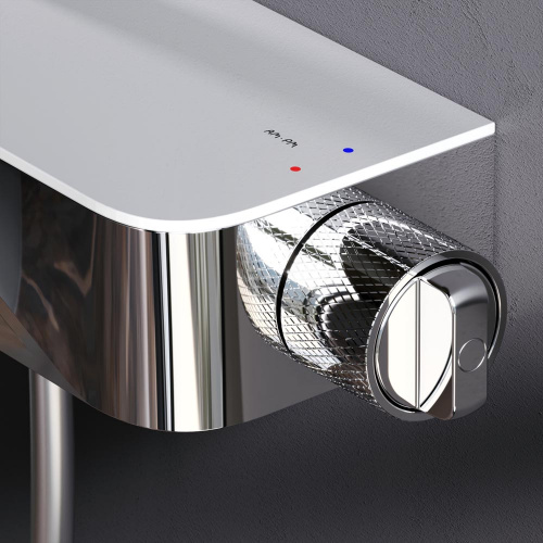 картинка F078F700 Func, душ.система: см-ль-полка д/ванны/душа, душ.штанга, верхн. душ квадр., ручн.душ, хром от магазина Сантехстрой