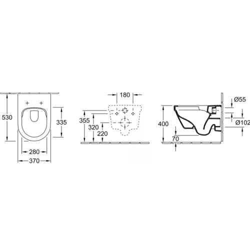 картинка Унитаз подвесной Villeroy&Boch ARCHITECTURA безободковый, с сиденьем микролифт (4694HR01) от магазина Сантехстрой