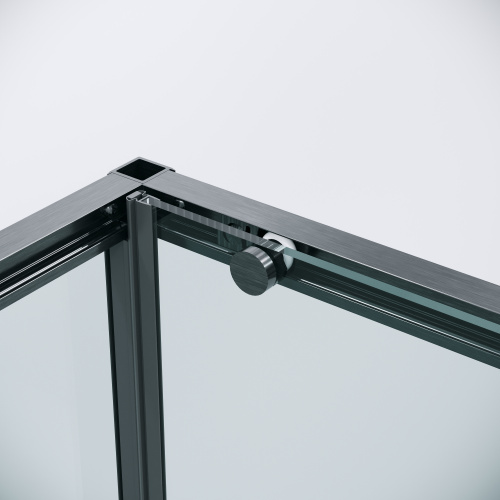 картинка Боковая стенка Grossman Galaxy 200.K33.01.90.42.00 (90х195) графит сатин,стекло прозрачное, 1 место от магазина Сантехстрой