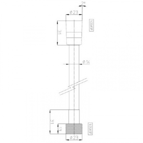 картинка Душевой шланг Bossini Cromolux New A00258B.073 Черный матовый от магазина Сантехстрой