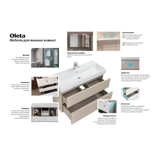 картинка Зеркало-шкаф Roca Oleta 60 левый, белый матовый (A857645501) от магазина Сантехстрой