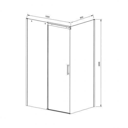 картинка Душевой уголок Vincea vsr-4d8015cl от магазина Сантехстрой