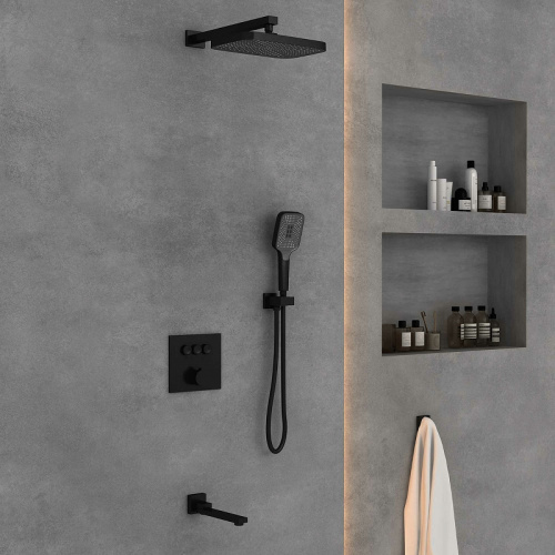 картинка Душевая система Vincea VSFW-4311MB Черная матовая от магазина Сантехстрой