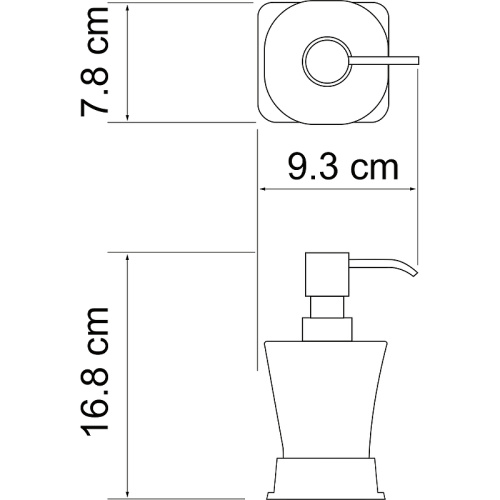 картинка Дозатор для жидкого мыла WasserKRAFT Amper K-5499N Никель от магазина Сантехстрой
