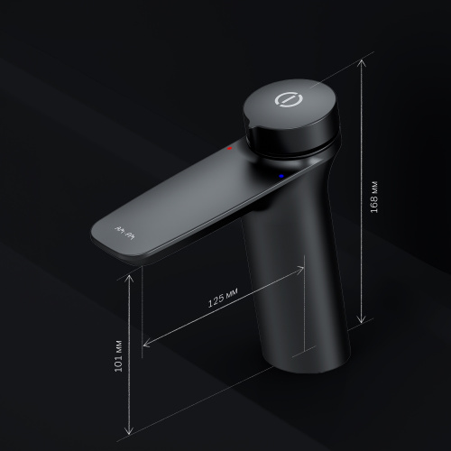 картинка F50A02522 Inspire V2.0, TouchReel см-ль, излив 125 мм, черный, шт. от магазина Сантехстрой