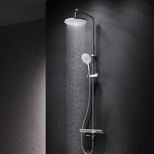 картинка F0770A500 Spirit V2.0 душ.система, набор: смеситель д/ванны/душа с термостатом, верхн. душ d 250 мм, от магазина Сантехстрой