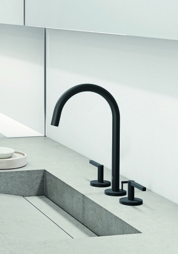 картинка Смеситель для раковины Kludi Nova Fonte Puristic 201433915 Черный матовый от магазина Сантехстрой