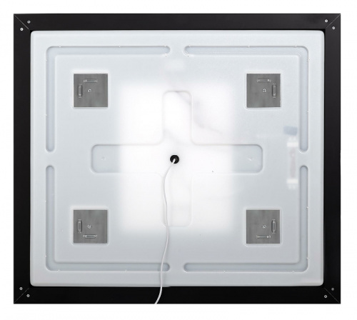 картинка Зеркало BelBagno Kraft 140 SPC-KRAFT-1400-800-LED-TCH-WARM-NERO с подсветкой Черное с сенсорным выключателем и подогревом от магазина Сантехстрой