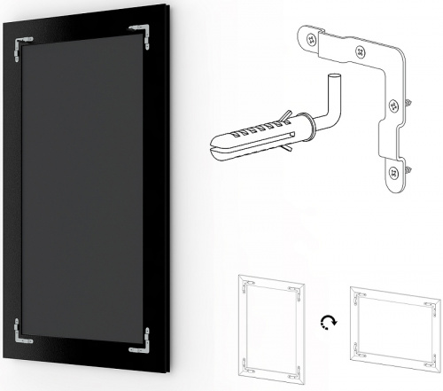 картинка Зеркало Evoform Exclusive 101х71 BY 1199 с фацетом в багетной раме - Алюминий 61 мм от магазина Сантехстрой